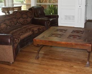 Large iron/wood  high-quality coffee table  