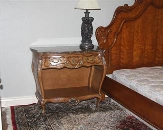 Marble Top Louis XVI style End Table by Jeffco.  