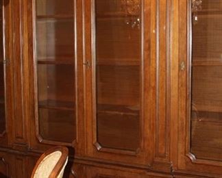 high-quality Breakfront Display/China  Cabinet - 90 1/2" tall, 114" wide, 17" deep  