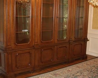 high-quality Breakfront Display/China  Cabinet - 90 1/2" tall, 114" wide, 17" deep  