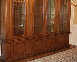 high-quality Breakfront Display/China  Cabinet - 90 1/2" tall, 114" wide, 17" deep  