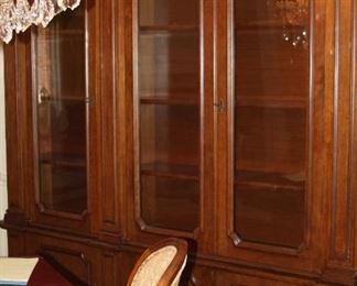 high-quality Breakfront Display/China  Cabinet - 90 1/2" tall, 114" wide, 17" deep  