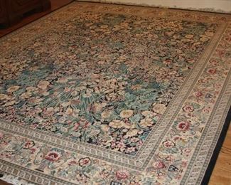 large hand made area Oriental rug 9' x 12' 