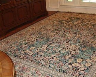 large hand made area Oriental rug 9' x 12' 