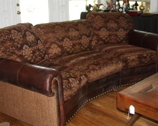 High quality curved sofa with leather  