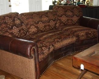 High quality curved sofa with leather  