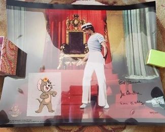 rare&nbsp; "Tom & Jerry"Hana/Barbera Gene Kelly signed autographed "Anchors Aweigh"&nbsp; limited edition Cell  numbered to 500.