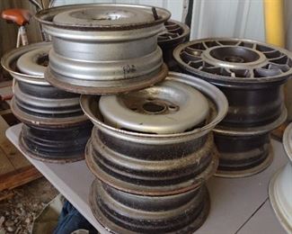 1 set of snowflake wheels plus 1 set of steel wheels for MK1 /A1 VW