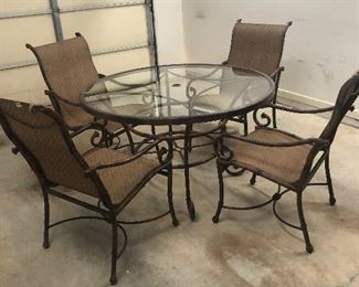 Prestige Brushed Metal patio table and chairs