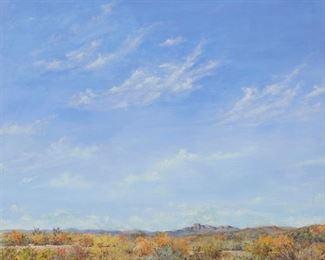 2006
Helen Cady
20th/21st Century, American
August Sky
Oil on canvas
Signed lower left: Helen
20" H x 24" W
Estimate: $200 - $300