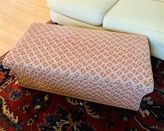 Needlepoint upholstered bench