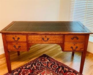 Sligh writing desk with leather top