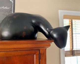 Large cat sculpture