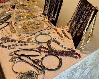 Large Collection of Costume Jewelry - (No Precious Metals) - Only (2) at a time in the jewelry room. 