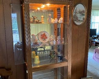 Lighted display cabinet. Side entry 