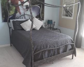 And matching canopy bed, with Full size mattress and box springs