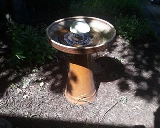 Two piece bird bath