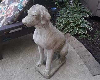 A second concrete dog