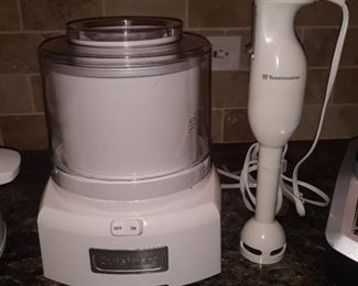 Cuisinart IceCream, sorbet maker
Immersion blender