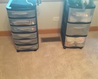 Storage units with office supplies