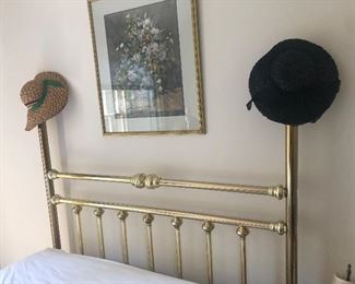 Victorian brass poster bed; full