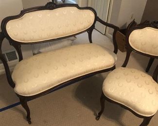 Louis XV seatee and chair