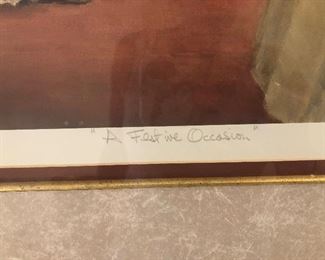 "A Festive Occasion" signed lithograph