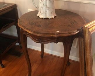 Antique Country French round occasional table