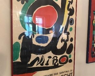 Mid century Joan Miro gallery exhibition lithograph