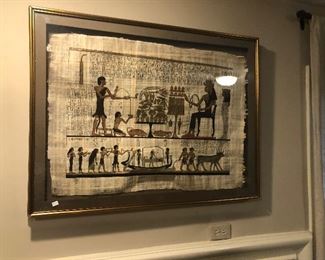 Egyptian framed tapestry