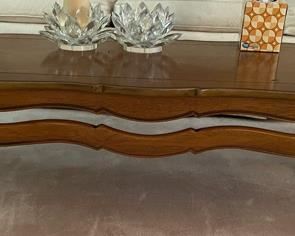 Matching Provincial Coffee Table with Parquet Top