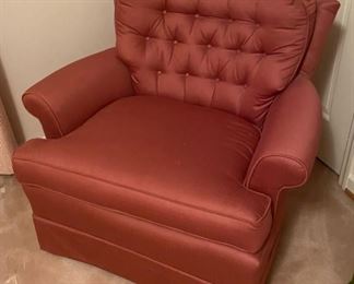 Tufted Bedroom Chair - Wide Seat