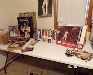 large collection of Elvis items