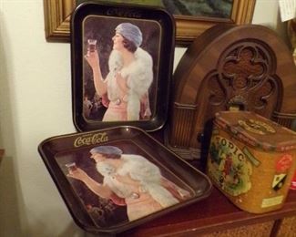 trays, vintage tin