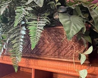 Additional view of greenery in basket