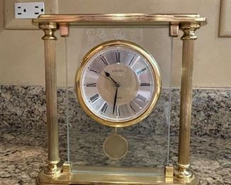 Linden gold clock, 7.5"H x 7.5"W, was $20, NOW $10