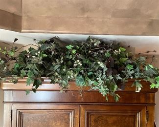 Greenery over armoire, 57"L x 15"H,  was$30 , NOW $15