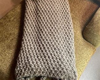 Knit throw w/ tassels,  was $14, NOW $8