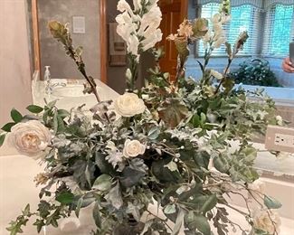 White floral arrangement,  34"W x 28"H,  was $50, NOW $30