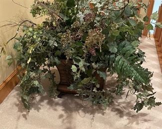 Large greenery in planter, 33"H x 30"W,  was $34, NOW $20