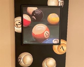 Pool ball pic #2, 30"H x 23"W,  was $40, NOW $28