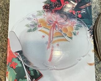Mikasa 14" round glass platter, was $6, NOW $4
