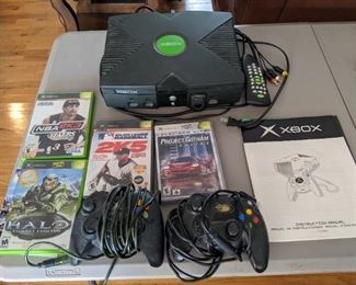 XBox with games and remote