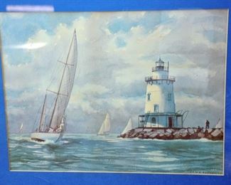 Yngve Edward Soderberg Sailboat, Mid-20th Century