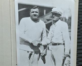 PHOTOGRAPH OF BABE RUTH WITH TRAINER 