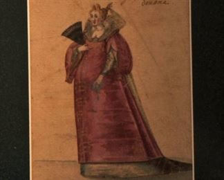 1 OF 4 RARE ORIGINAL 17th CENTURY ITALIAN REGIONAL COSTUMES