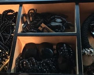 JET BEADS, LOUIS VUITTON HANDLE (still searching for the bag its from-wish us luck!) 