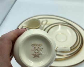 LENOX DISHWARE “URBAN LIGHTS” PATTERN.