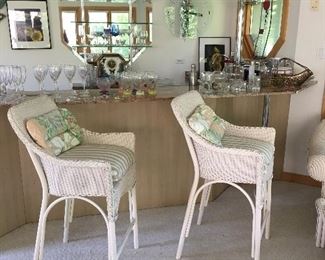  LLOYD FLANDERS WICKER BARSTOOLS 