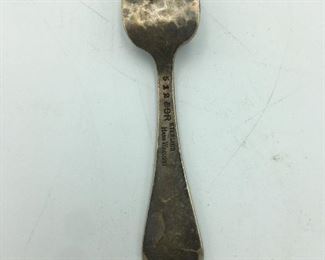 HAND HAMMERED BABY FORK SIGNED STERLING HAND WROUGHT. JULIUS OLAF RANDAHL (Mr Brazley used to own a Keck & Keck and theres Danish to be had here collectors/investors/resellers)